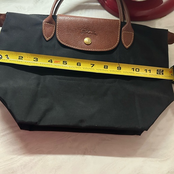 Longchamp Black Tote with Brown Leather Accents - Picture 6 of 9